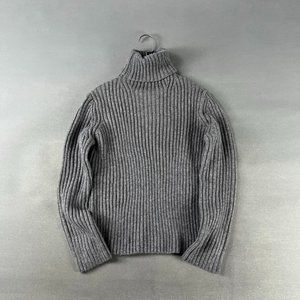 Vintage slim grey turtleneck sweater